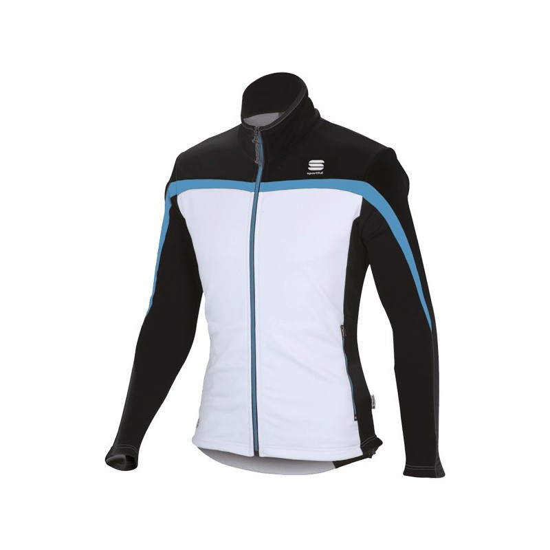 Warm-up Jacke Sportful Squadra 2 WS Jacket schwarz-blau-weiss Warm-up Jacke Sportful Squadra 2 WS Jacket schwarz-blau-weiss